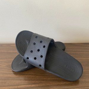 Black Croc Slides Men Size 13